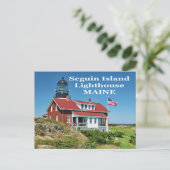 Seguin Island Lighthouse, Maine Postcard Postkarte (Stehend Vorderseite)