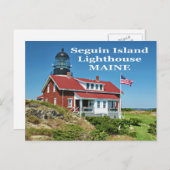 Seguin Island Lighthouse, Maine Postcard Postkarte (Vorne/Hinten)