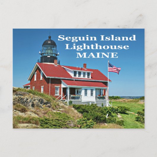 Seguin Island Lighthouse, Maine Postcard Postkarte (Vorderseite)