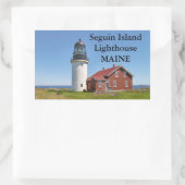 Seguin Island Lighthouse, Maine Rechteckiger Aufkleber (Tasche)