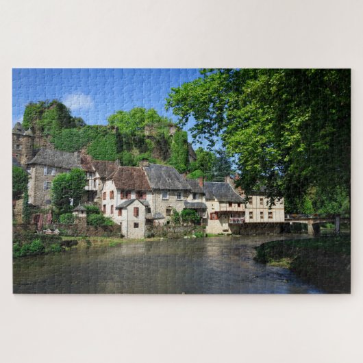 Segur-Le-Chateau traditionelles Dorf in Frankreich Puzzle (Horizontal)
