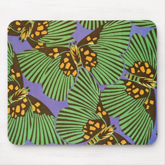 Séguy Art Deco Butterflies Mousepad (Vorne)