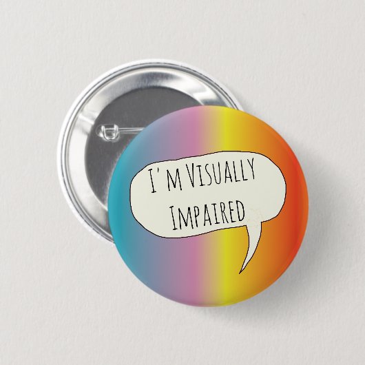 Sehbehinderte Sehstörungen blind Button (Vorne & Hinten)