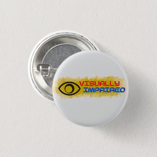 Sehbehinderte Symbolgestaltung Button (Vorne & Hinten)