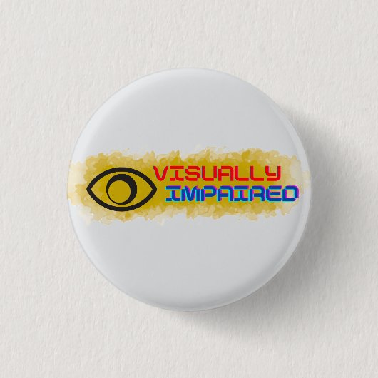Sehbehinderte Symbolgestaltung Button (Vorderseite)
