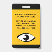 Sehbehinderte, teilweise leicht Sehbehinderte Sehs Ausweis (Rückseite)