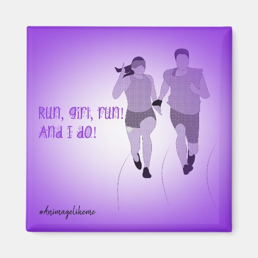 Sehbehindertes Runner Magnet (Vorne)