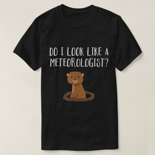 Sehe ich aus wie ein Meteorologe, ein Groundhog Da T-Shirt (Design vorne)
