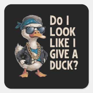 Sehe ich aus wie eine Ente_2? Quadratischer Aufkleber