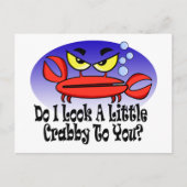 Sehe ich dir ein bisschen verrückt aus? postkarte (Vorderseite)