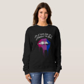 Sehe ich dir geradeaus an Bisexuell LGBTQ Bi Stolz Sweatshirt (Vorne ganz)