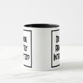 Sehe ich fern interessiert aus? Zwei Tone-Kaffee-T Tasse (Zentrum)