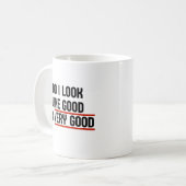 Sehe ich gut oder sehr gut aus? kaffeetasse (Vorderseite Links)