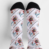 Sehe ich wie ein Bündel Nerven aus? Neuron Synapse Socken (Oben)