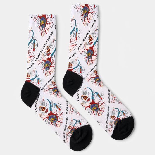 Sehe ich wie ein Bündel Nerven aus? Neuron Synapse Socken (Rechts)