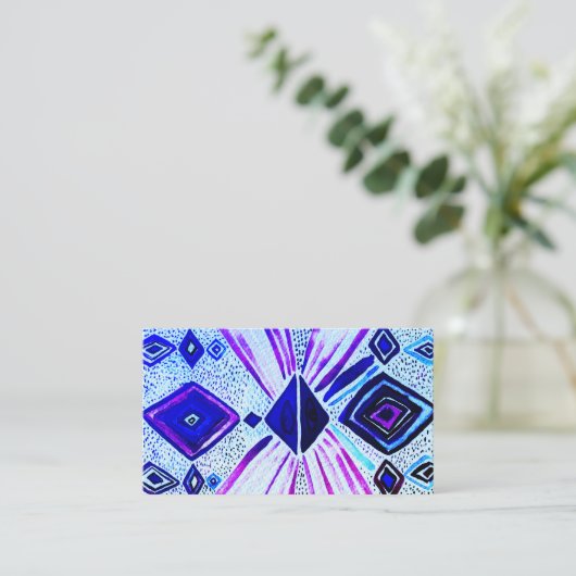 Sehen Augen geometrische moderne Wasserfarbe Visitenkarte (Stehend Vorderseite)