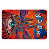 Sehen. Ausdrückliche Rose im Himmel Magnet (Horizontal)