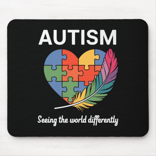 Sehen der Welt anders Autismus Bewusstsein Infi Mousepad (Vorne)
