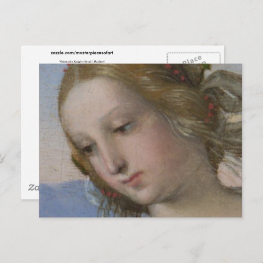 Sehen eines Ritters (Detail), Raphael Postkarte (Vorne/Hinten)