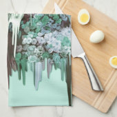 Sehen Farbdes schmelzenden Zuckerschädels Küchentuch (Viertel Falte)