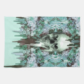 Sehen Farbdes schmelzenden Zuckerschädels Küchentuch (Horizontal)