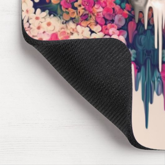 Sehen Farbdes schmelzenden Zuckerschädels Mousepad (Ecke)