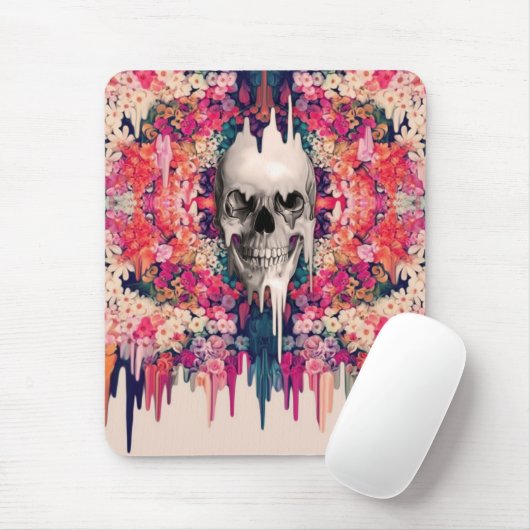 Sehen Farbdes schmelzenden Zuckerschädels Mousepad (Mit Mouse)