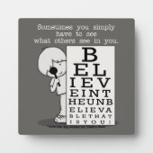 Sehen ist Glaubensdiagramm Fotoplatte (Vorderseite)