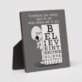 Sehen ist Glaubensdiagramm Fotoplatte (Vorderseite)