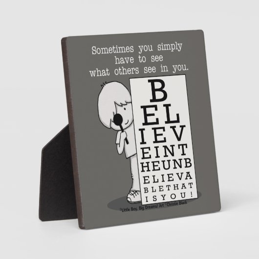 Sehen ist Glaubensdiagramm Fotoplatte (Vorderseite)