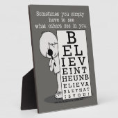 Sehen ist Glaubensdiagramm Fotoplatte (Seite)