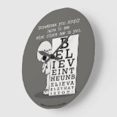 Sehen ist Glaubensdiagramm Große Wanduhr (Winkel)