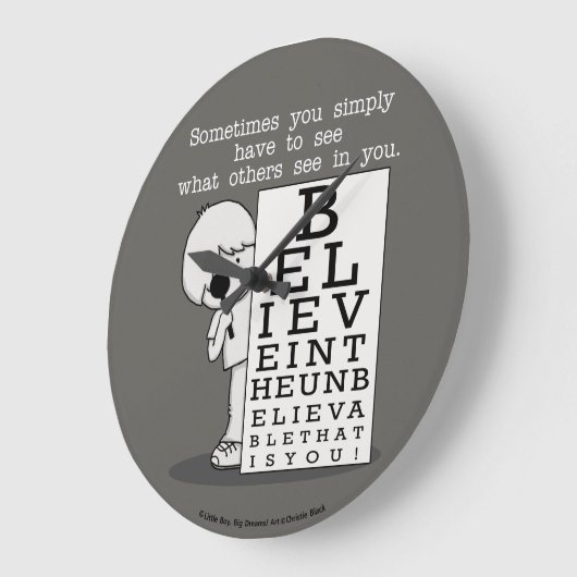 Sehen ist Glaubensdiagramm Große Wanduhr (Winkel)