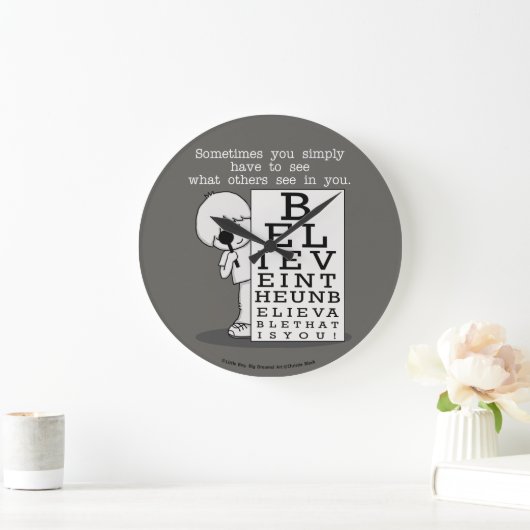 Sehen ist Glaubensdiagramm Große Wanduhr (Zuhause)