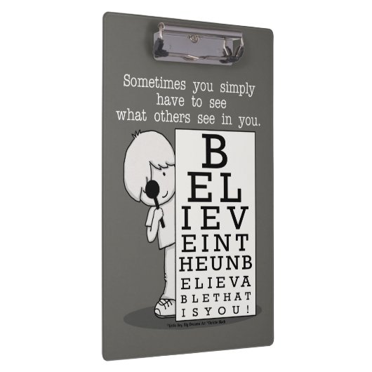 Sehen ist Glaubensdiagramm Klemmbrett (Rechts)