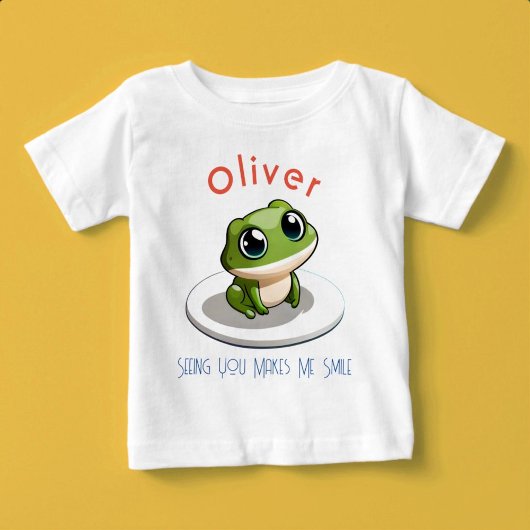 Sehen macht mich zum Lächeln Individuelle Name Baby T-shirt