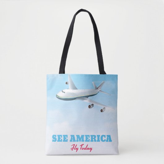 Sehen Sie Amerika - Fliegen Sie heute! Tasche (Vorderseite)