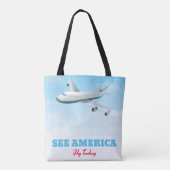 Sehen Sie Amerika - Fliegen Sie heute! Tasche (Rückseite)