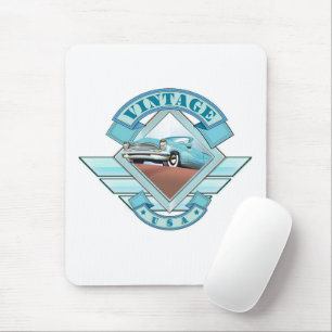 Sehen Sie Amerika Vintage 50er Jahre Flugposter Mousepad