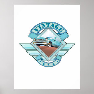Sehen Sie Amerika Vintage 50er Jahre Flugposter Poster