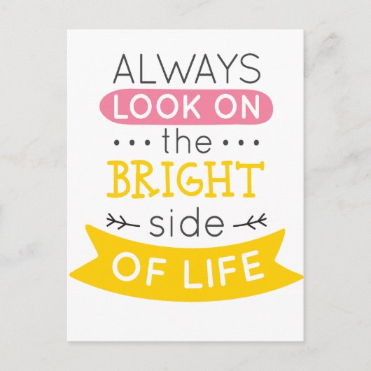 Sehen Sie auf der rechten Seite des Lebens inspiri Postkarte (Vorderseite)