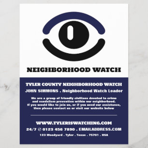 Sehen Sie Augen, die Nachbarschaftsgemeinde sieht  Flyer