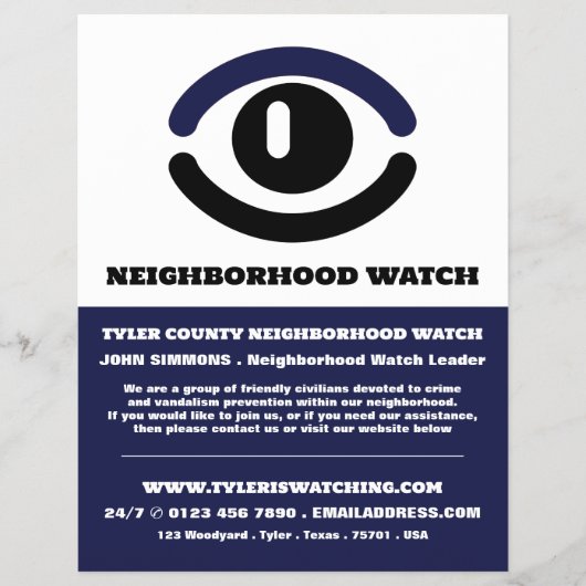 Sehen Sie Augen, die Nachbarschaftsgemeinde sieht  Flyer (Vorne)