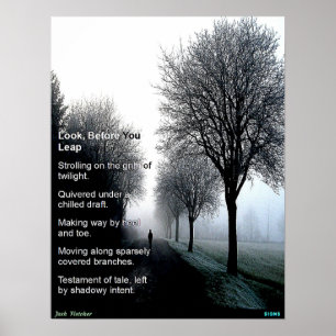 Sehen Sie, bevor Sie springen Poster