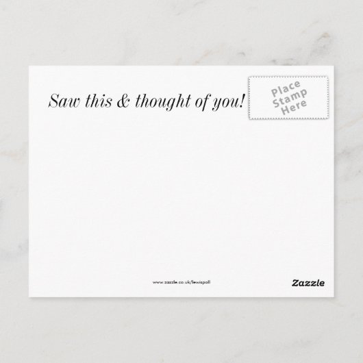 Sehen Sie das & denken Sie an Sie! Postkarte (Rückseite)