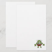 sehen Sie das goofy green Monster Briefpapier (Vorne/Hinten)