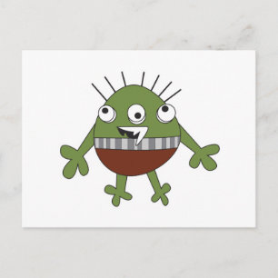 sehen Sie das goofy green Monster Postkarte
