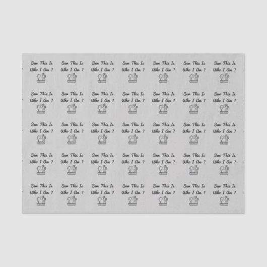 Sehen Sie, das ist, wer ich bin? Seidenpapier (Vorderseite)