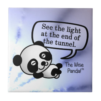 Sehen Sie das Licht am Ende des Tunnels Fliese