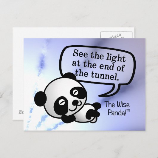 Sehen Sie das Licht am Ende des Tunnels Postkarte (Vorne/Hinten)
